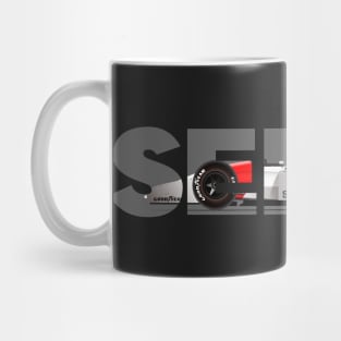 Ayrton Senna's McLaren Honda MP4/7 Illustration Mug